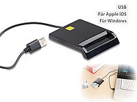 Xystec USB-Chipkarten-Leser & Smartcard-Reader, HBCI-fähig für Homebanking; Aktive USB-3.0-Hubs mit Schnell-Lade-Funktion Aktive USB-3.0-Hubs mit Schnell-Lade-Funktion Aktive USB-3.0-Hubs mit Schnell-Lade-Funktion 