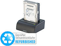Xystec USB-Docking-Station für 2,5" & 3,5"-SATA-Festplatten (refurbished); SATA-Festplatten-Adapter 