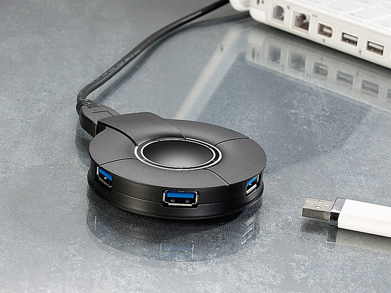 ; 4-fach-Festplattengehäuse, Aktiver USB-2.0-Hub einzeln schaltbar 
