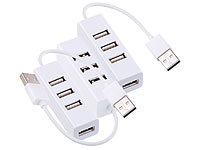 Xystec 3er-Set superkompakte USB-2.0-Hubs mit 4 Ports, bis 480 Mbit/s; Aktive USB-3.0-Hubs mit einzeln schaltbaren Ports, Aktive USB-3.0-Hubs mit Schnell-Lade-Funktion Aktive USB-3.0-Hubs mit einzeln schaltbaren Ports, Aktive USB-3.0-Hubs mit Schnell-Lade-Funktion Aktive USB-3.0-Hubs mit einzeln schaltbaren Ports, Aktive USB-3.0-Hubs mit Schnell-Lade-Funktion Aktive USB-3.0-Hubs mit einzeln schaltbaren Ports, Aktive USB-3.0-Hubs mit Schnell-Lade-Funktion 