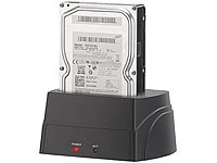 Xystec USB-3.0-Dockingstation für alle SATA-Festplatten mit 2,5" und 3,5"; SATA-Festplatten-Adapter SATA-Festplatten-Adapter SATA-Festplatten-Adapter 
