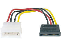 Xystec Festplatten-Stromanschlusskabel SATA auf 4-Pin-Molex; SATA-Festplatten-Adapter 