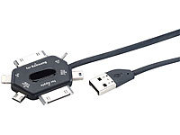 Xystec 6in1 USB-Ladekabel für Apple, Samsung, Nokia und Co.; Multi-Ladekabel 