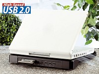 Xystec 3in1-Cooler-Pad & HDD-Dock für Notebooks "Black Ice"