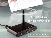 Xystec Wireless-USB-Hub mit 4 USB-Ports für drahtlosen Datentransfer