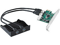 Xystec 3,5"-Frontpanel mit USB3.0-Controller-Karte(PCIe) (refurbished)