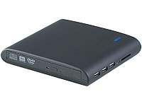 Xystec Mobile 4in1-Datenstation "MDC-410" mit DVD-Brenner & HDD-Gehäuse