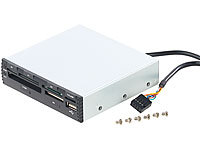 Xystec Interner 3,5"-Card-Reader CR-560i mit Front-USB-2.0, schwarz; CD- & DVD-Brenner, Aktive USB-3.0-Hubs mit einzeln schaltbaren Ports CD- & DVD-Brenner, Aktive USB-3.0-Hubs mit einzeln schaltbaren Ports 