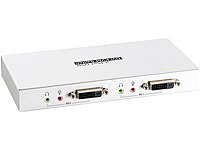Xystec KVM-Switch USB/DVI/Audio für 2 PCs inkl. Anschluss-Kabel