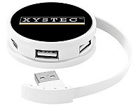 Xystec Intelligenter USB-2.0-Hub mit 4 USB-Ports, BC-1.2-Ladeprotokoll