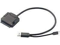 Xystec Festplatten-Adapter SATA auf USB 3.0, mit OTG-Funktion, inkl. Netzteil; Festplattengehäuse, Festplatten-Dockingstationen 