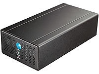 Xystec Dual-Festplattengehäuse USB2.0 für 2 SATA-Festplatten (refurbished); SATA-Festplatten-Adapter 