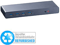 Xystec USB-C-Dockingstation mit USB 3.1, DisplayPort, Versandrückläufer; Festplatten-Dockingstationen 