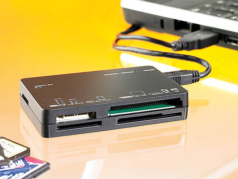 ; Kartenleser zum Lesen von SD und microSD externe Compactflash Kartenlese Memory CF Adapter 