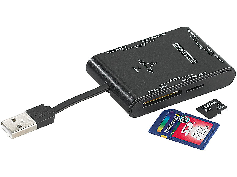 ; Kartenleser zum Lesen von SD und microSD externe Compactflash Kartenlese Memory CF Adapter 