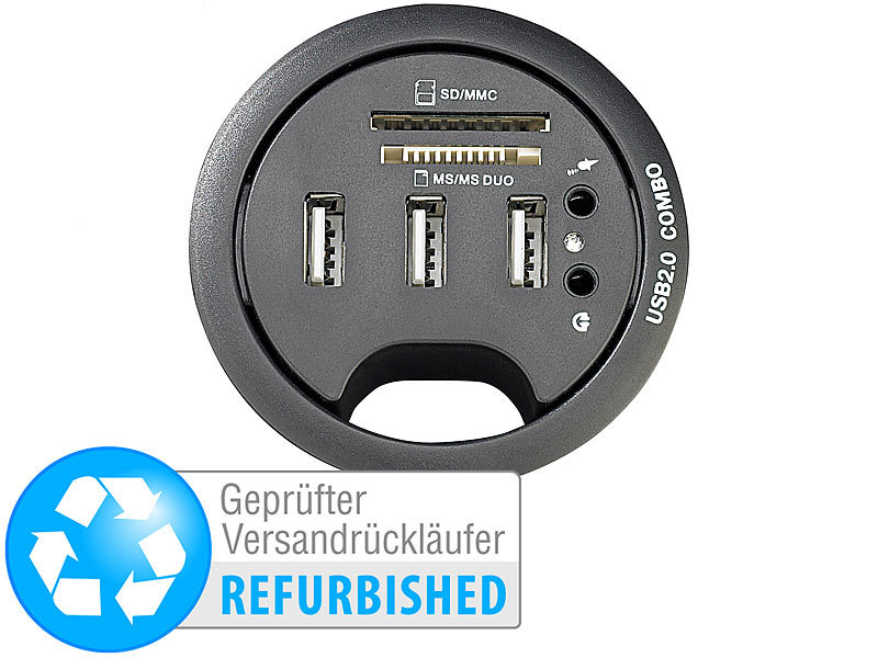 ; USB Schreibtisch & Arbeitsplatten Verteiler Ladestationen Einbausteckdosen Einbaudosen Unterputz 